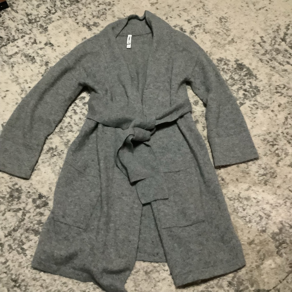 Van Winkle & CO. WOMENS Cashmere CLAY SHAWL COLLAR ROBE Size L MSRP $258